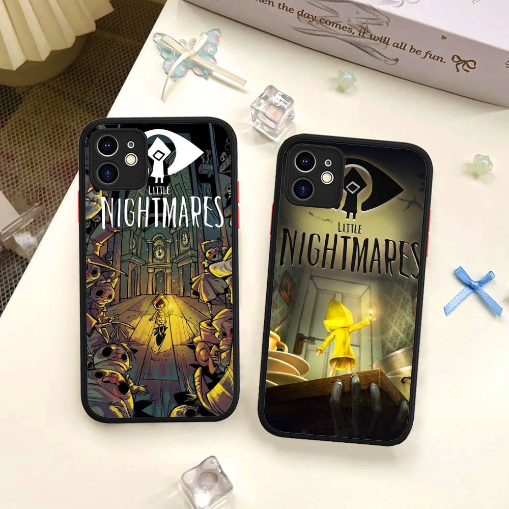 Popular Horror Game L-Little N-Nightmares Silicone Matte Phone Case For Iphone 13 14 15 16 Pro Max 11 12 X Xs Max Soft Cover