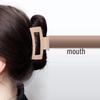 Milk Tea Color Large Hair Claw - Korean Style Fashionable Hollow Out Shark Clip for Women's Updos