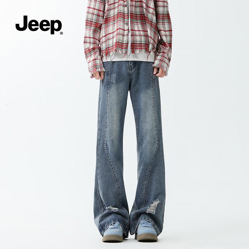 JEEP Men's American Retro Loose Straight Leg Jeans