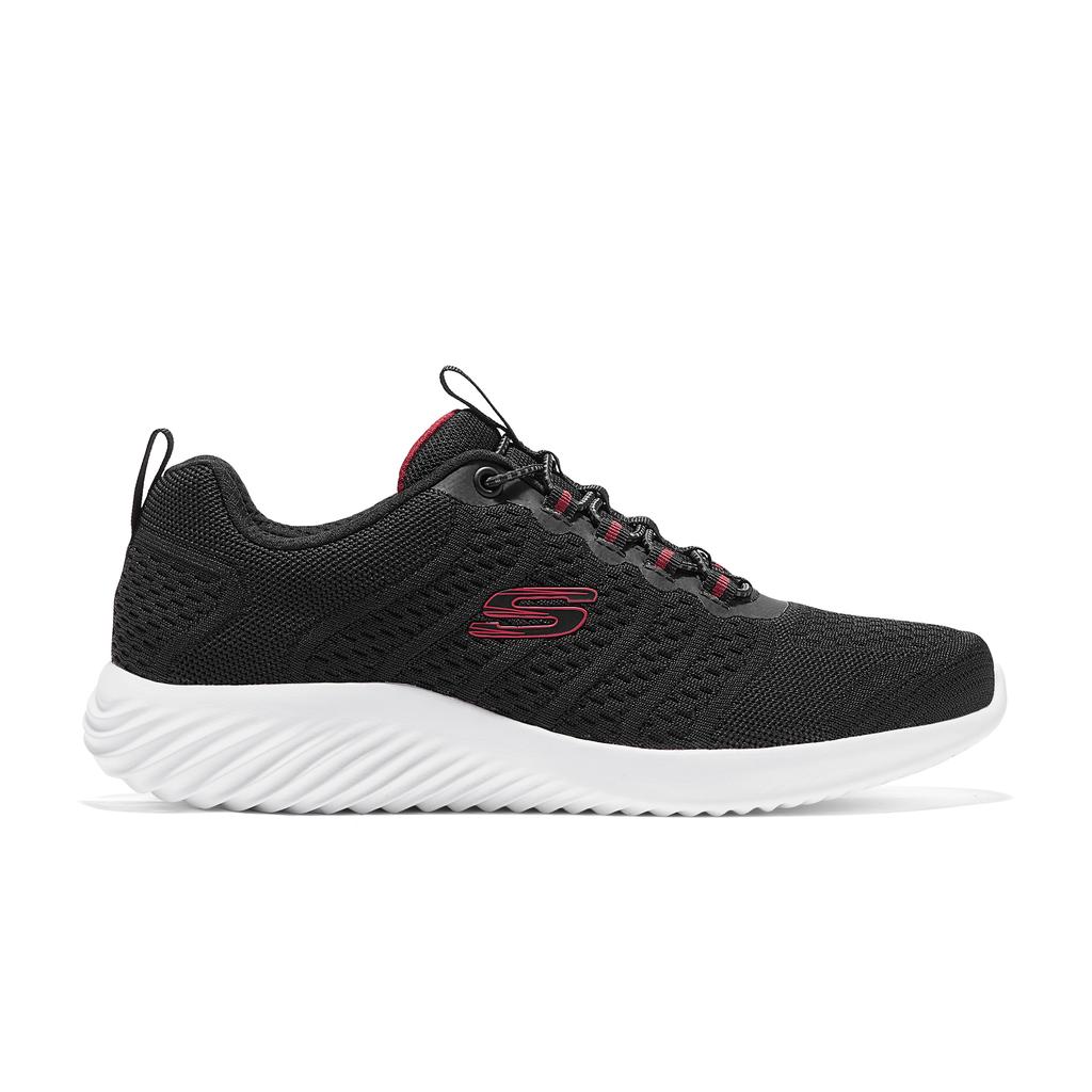 Skechers Bounder Comfortable Versatile Sports Durable Low-Top Running Shoes Men Sneaker Black Red 8790305-BKRD
