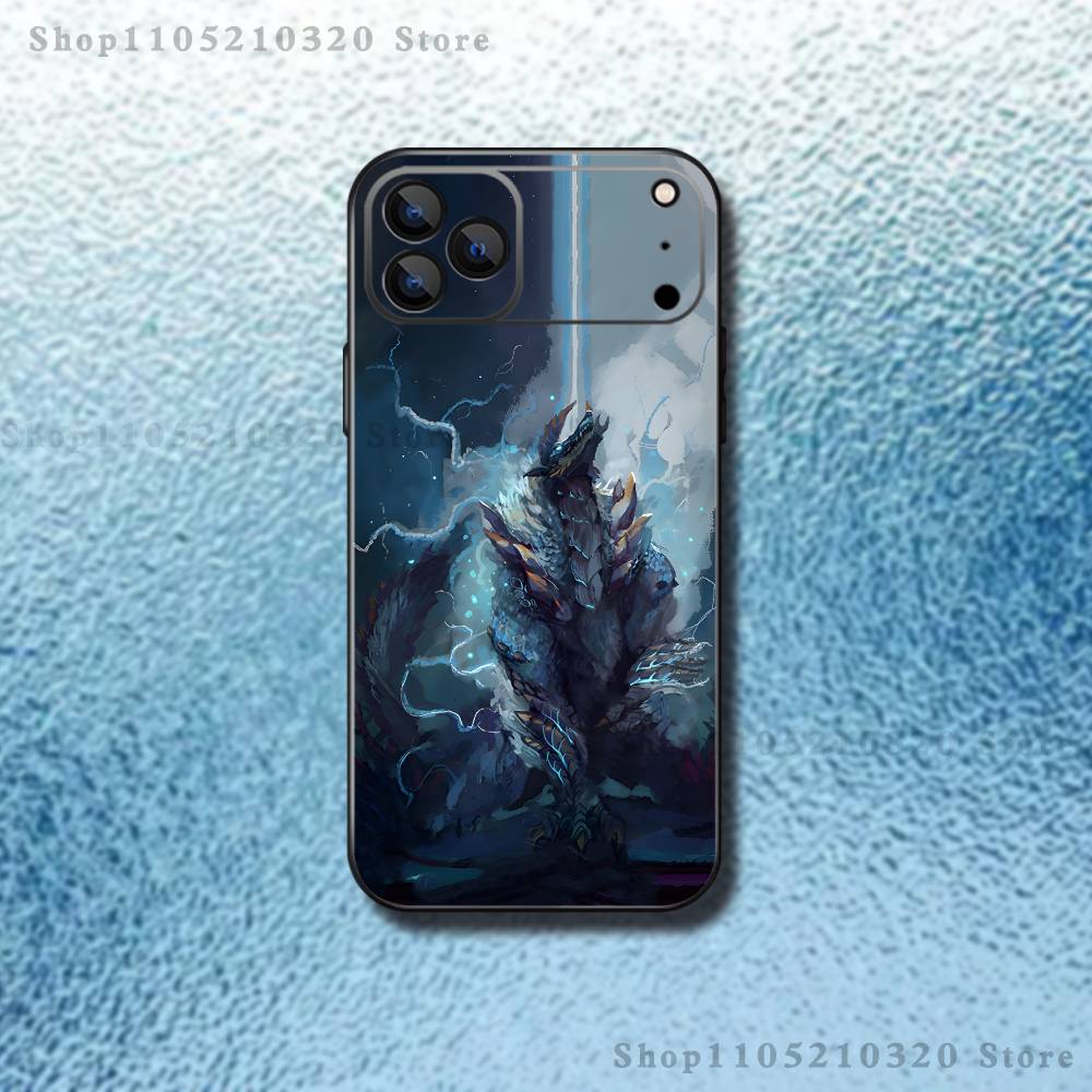 Monster Z-Zinogre Hunter Phone Case For iPhone 17,16,15,14,13,12,11,Pro,Max,Plus,E,Air,Mini Protective Black Cover