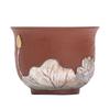 Handmade Silver Lotus Kung Fu Teacup High-end Exquisite Purple Sand Master Cup Tea Cup Tea Bowl Household Retro Single Cup