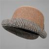 Ladies Hat Autumn and Winter Fashion Elegant Temperament Woolen Crimped Top Hat Beautiful Foldable
