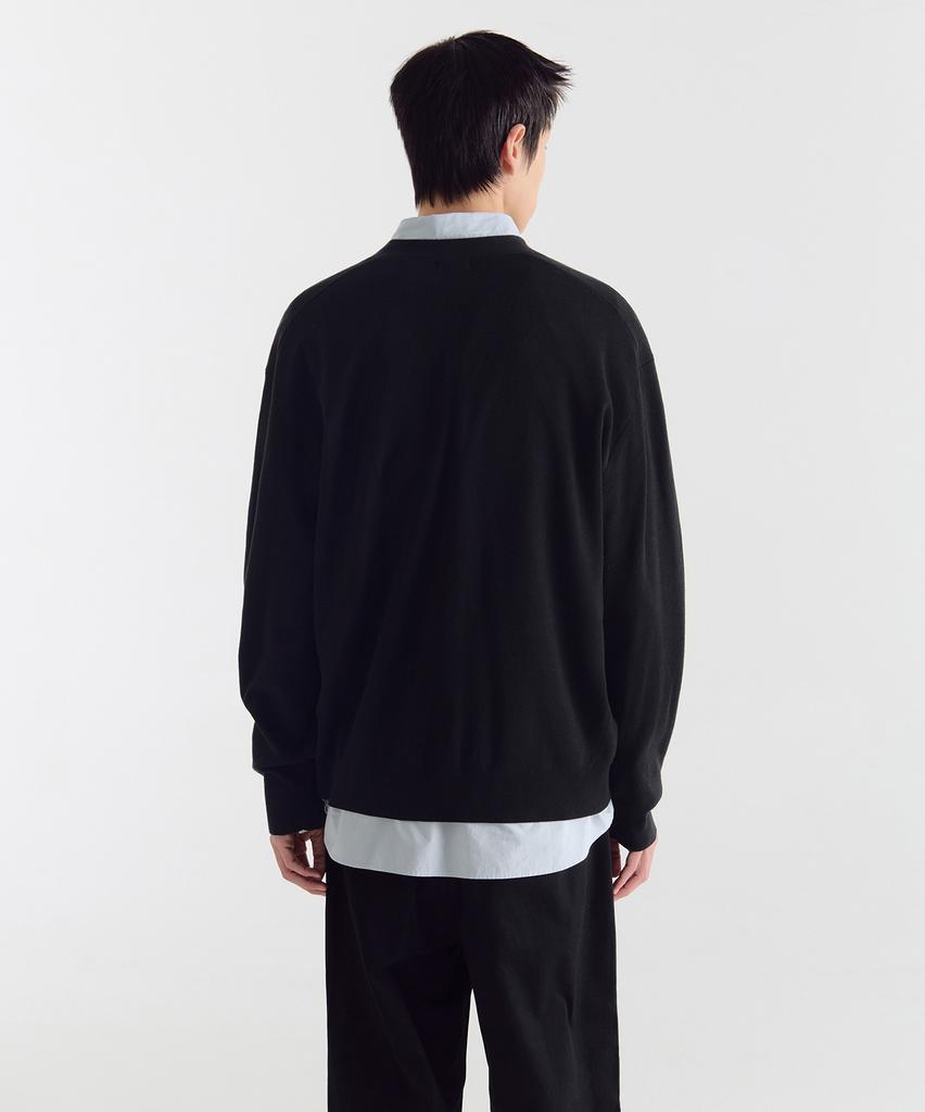 Musinsa Standard Cotton Tencel Essential Cardigan [Black]