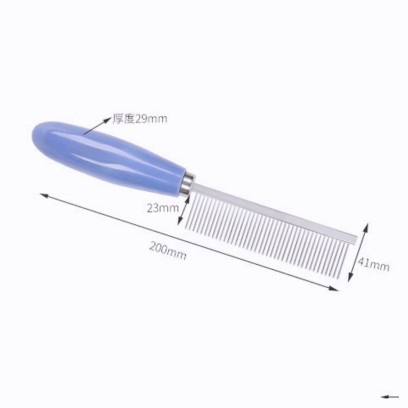 Dog Comb Double-sided Dogs Brush Stainless Steel Rake Combs for Dog Grooming Comfortable Handle Cat Hair Comb Brush Pet Supplies