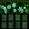 Adhesive Decals Nail Art Slider DIY Manicure Nail Sticker 3D Luminous Christmas White Snowflakes