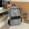 Schoolbag small fresh Korean plaid backpack female high school college student schoolbag high value large capacity girl versatile backpack