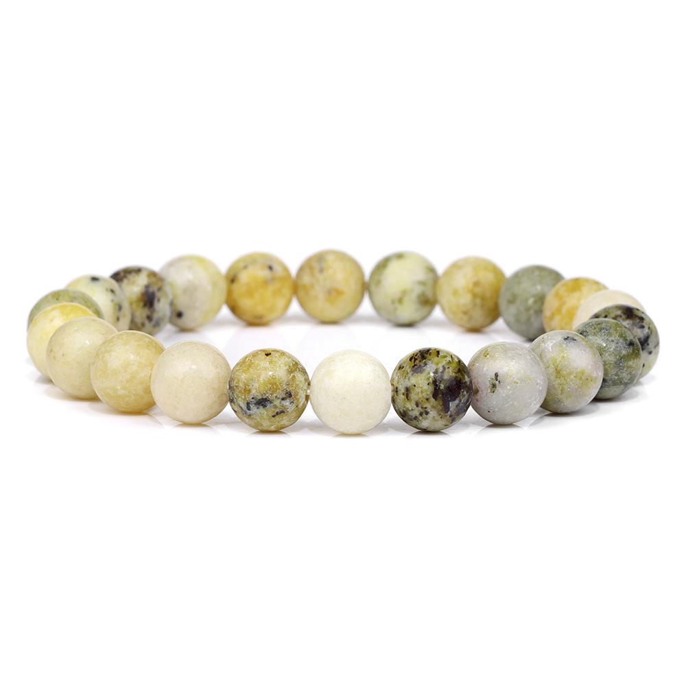 Fashion Natural Stone Pink Angelite Beads Bracelet 8mm Sunstone Beaded Energy Yoga Bracelet Jewelry for Women Handmade Gifts