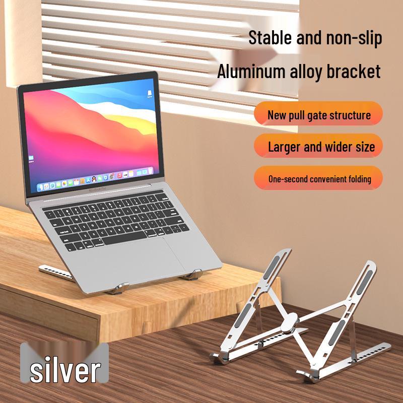 Foldable Aluminum Laptop and Tablet Stand with Cooling and Height Adjustment
