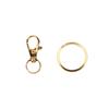 25Pcs Swivel Clasps Set Lanyard Snap Hooks with Key Chain Rings Keychain Clip Hooks for DIY Jewelry Necklace Bracelet Making Handcrafts Supplies