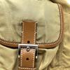 PRADA Logo Plate W Pocket Backpack Backpack Nylon Brown/SilverHardware