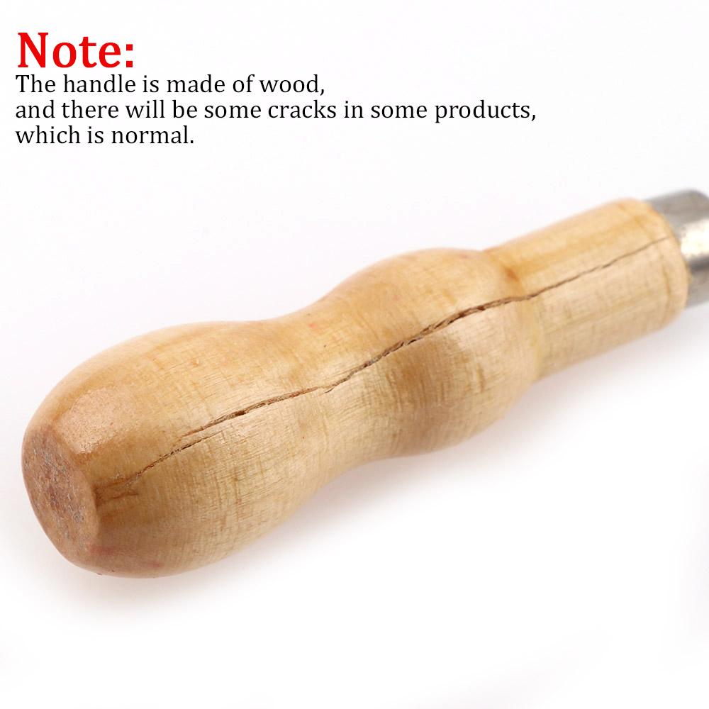 2Pcsset Wooden Handle Sewing Awl Hand Stitcher Leather Punch Tool Diy Shoe Repair Hook Leather Accessories