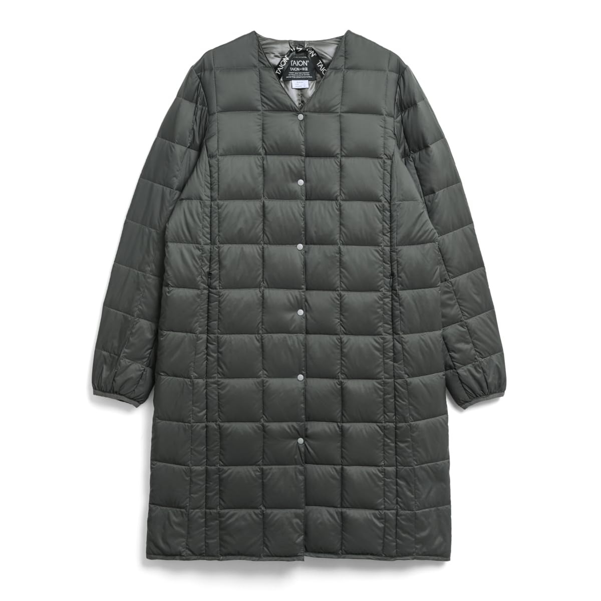 

Taion Down Dark Charcoal Women s W101-LONG Jacket,