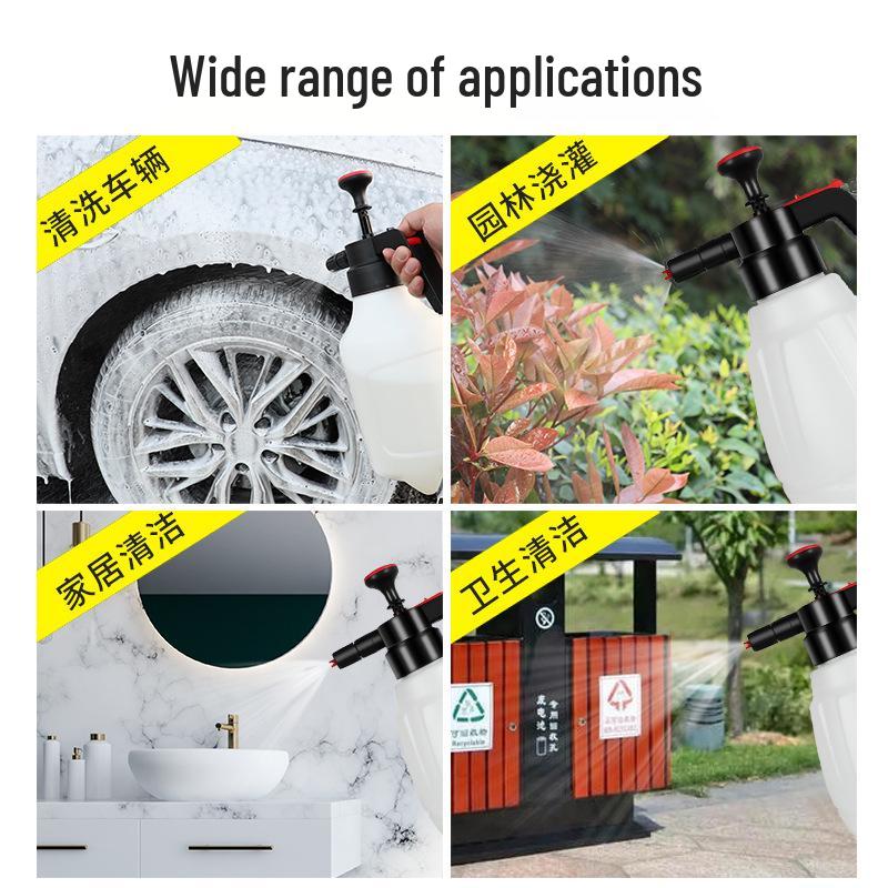 2L Hand Pump Foam & Watering Sprayer for Car Wash & Flowers