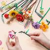 Blumenstrauß Baustein 3D Modell Ziegel Spielzeug für Mädchen Jungen Freunde Kit Set Simulation Rose Pflanze Topf Geschenk