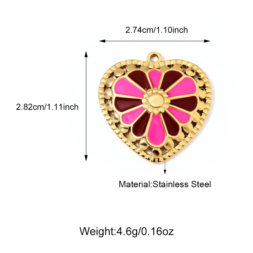 Three-Dimensional Rose Devil's Eye Cross Stainless Steel Pendants for DIY Necklaces