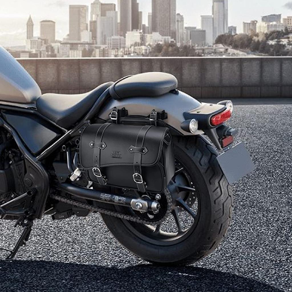 KEMIMOTO Torba boczna 10L Torba motocyklowa na siodło Wodoodporna Wodoodporna Uchwyt na napoje W zestawie Przechowywanie małych przedmiotów Czarny Kompatybilny z Rebel 250