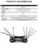 RIDERACE Bicycle Multi Tool 8 in 1 Portable CRV Steel 4mm 5mm 6mm Hex Allen Wrench Multifunction Screwdriver Bike Repair Tools