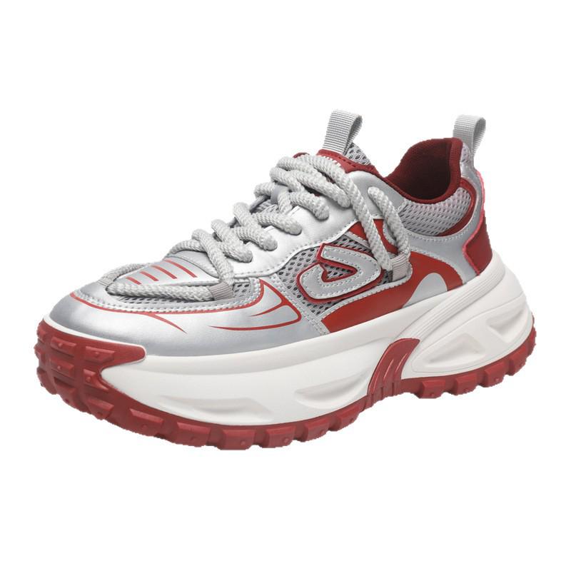 Men's Trendy Thick Sole Breathable Mesh Shoes - Light Luxury Autumn Style