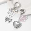 Veelzijdige Strass Strik Hart Bedel Sleutelhanger voor Mobiele Telefoons