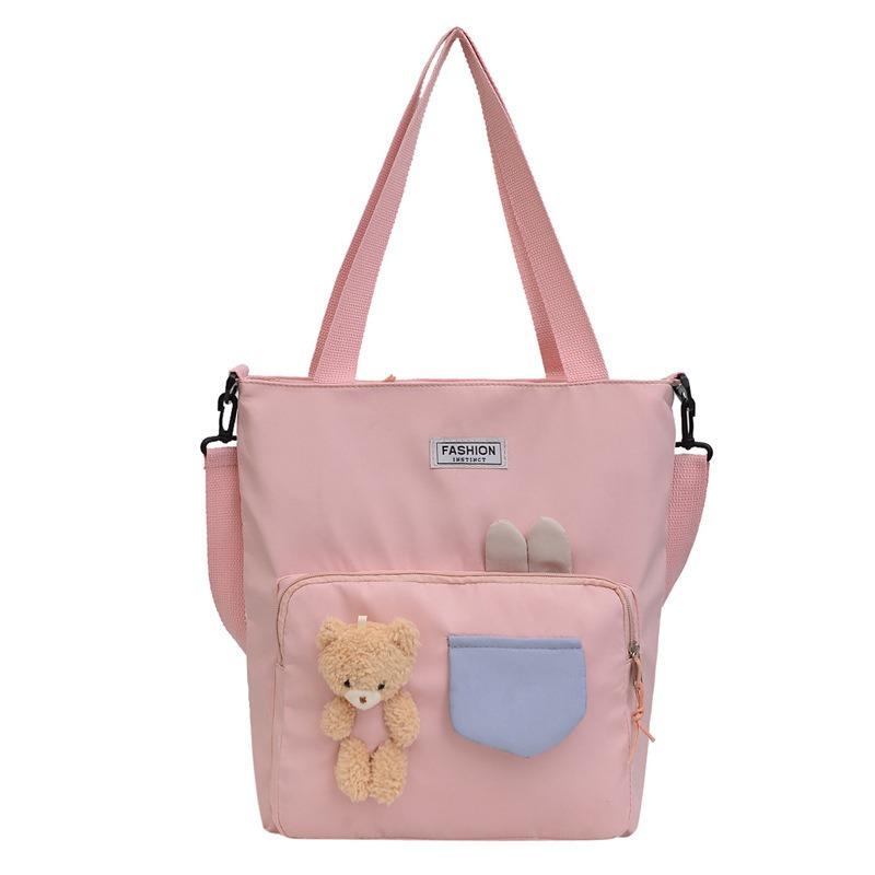 Women's bag new student tutoring bag fashionable contrasting color sweet messenger bag shoulder bag