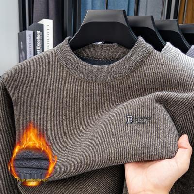 Maglione Invernale da Uomo in Velluto di Visone a Maglia Grossa - Girocollo Lusso Casual Pullover