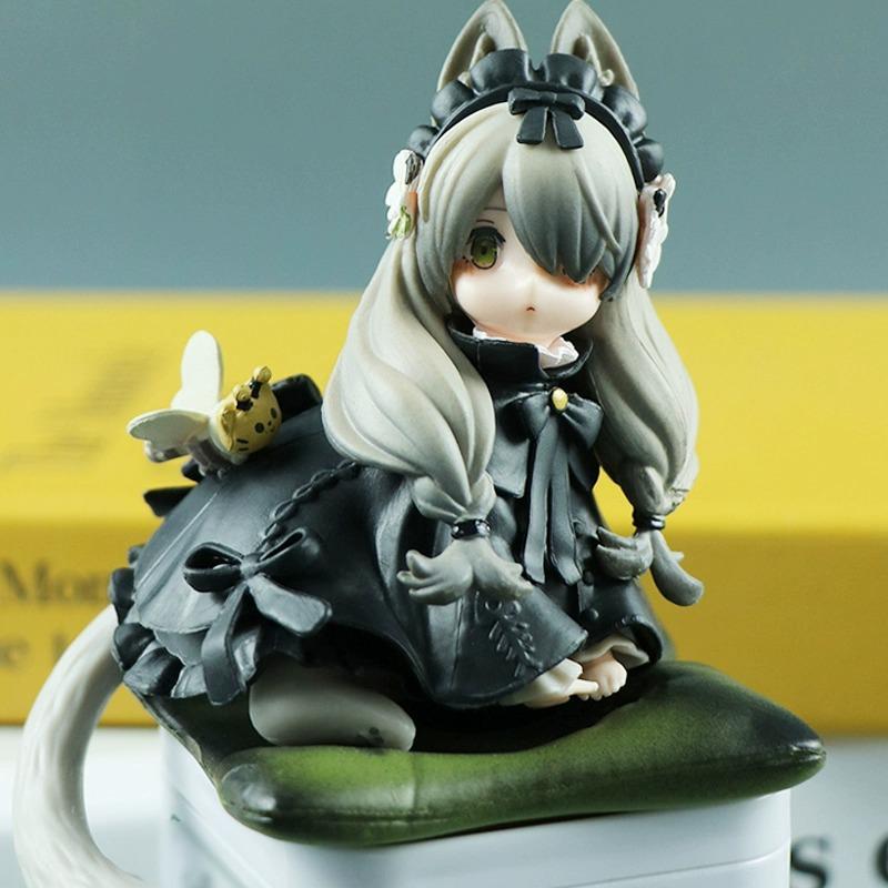 Anime Kočka a Dívka Kreslené Ozdoby na Palubní Desku – Roztomilé Dekorace Interiéru Auta