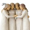 Minimalist Figurine for Best Friends Four Women Friendship Decor, Sisterhood Statue Gift Friends, Sisters Personalized Sister Group and Moms, Faceless