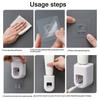 Wall Mounted Toothpaste Dispenser Adhesive Toothpaste Holder No Drilling Automatic Toothpaste Squeezer for Kids And Adults Bathroom