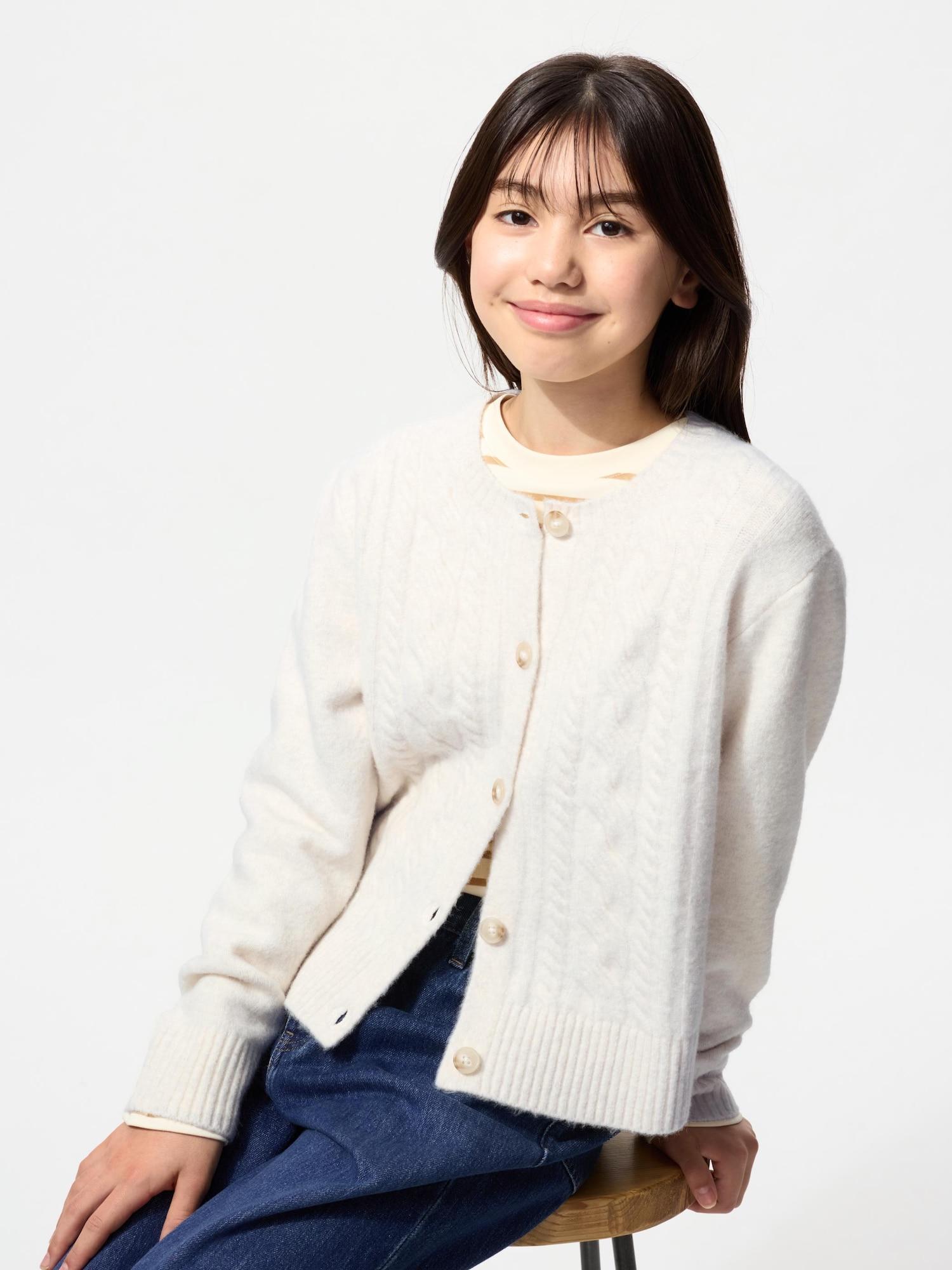 

Uniqlo Кардиган Supleyan для девочек 01 OFF WHITE/KIDS 160