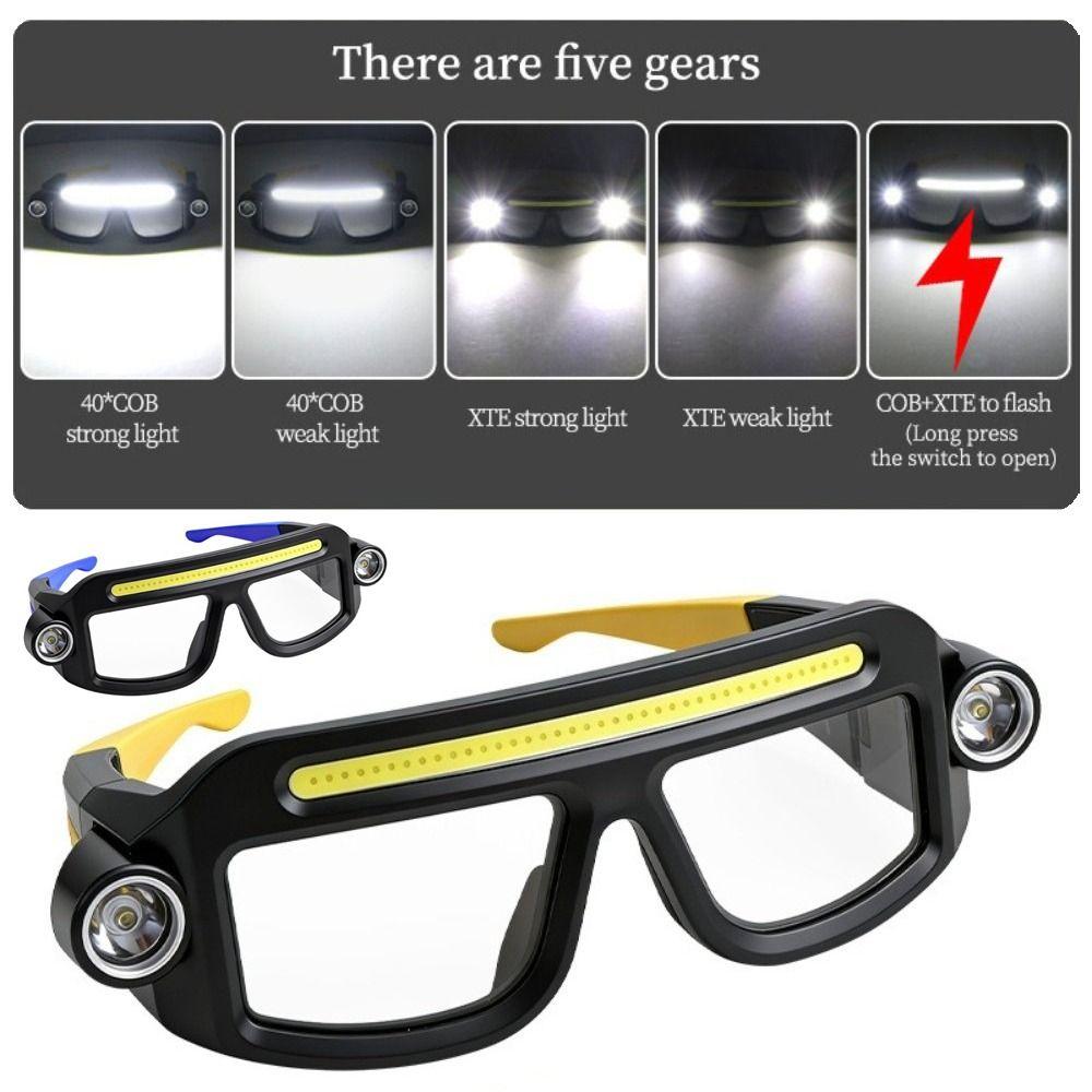 5 Modes LED Glasses Headlights Safety Outdoor Cycling Headlights Hands Free Eyeglass Lamp Cycling