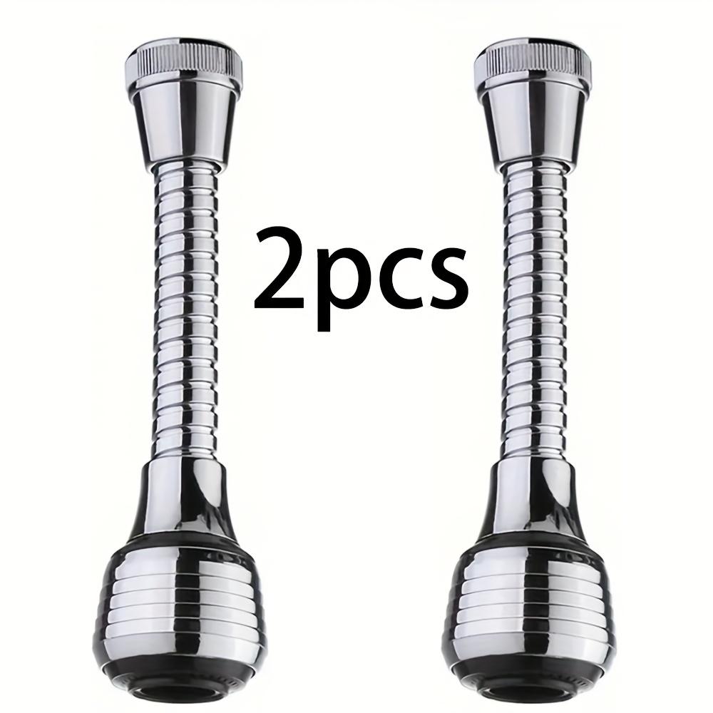 

2pcs 360 ° Rotary Faucet Extender, Dual Spray Mode, Splash Proof Design - Durable ABS Material Suitable for Bathroom and Kitchen Sinks серебряный