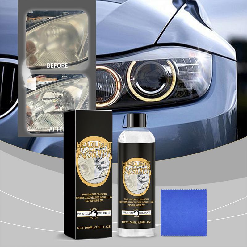 Headlight Restoration Kit Complete Restoring Refurbishment Set Headlight Cleaner And Sealant For Bikes Motorcycles Trucks Auto