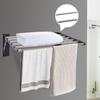 Stainless Steel Shower Caddy, Single Layer Bathroom Shelf Storage Rack Organizer, Wall-Mounted Towel Holder, 20kg Load Capacity