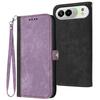 Side Buckle Double Fold Hand Strap Leather Phone Case
