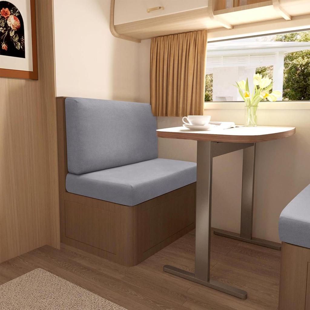 Housse de coussin pour dinette de camping-car, housse de siège de cabine de camping-car, housse de canapé pour banc de voiture de camping-car, 1 housse de dossier et 1 housse de banc