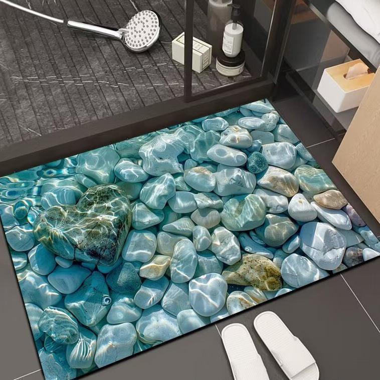 Diatomaceous Earth Non-slip Quick-dry Bathroom Mat – Water Absorbent & Dirt-resistant