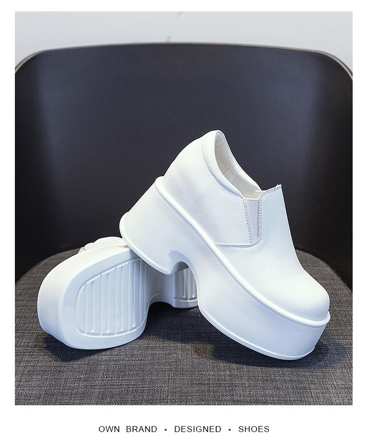 

Loafers women s 2025 new inner height increase platform British style small leather shoes women s one-pedal lazy muffin shoe list 39