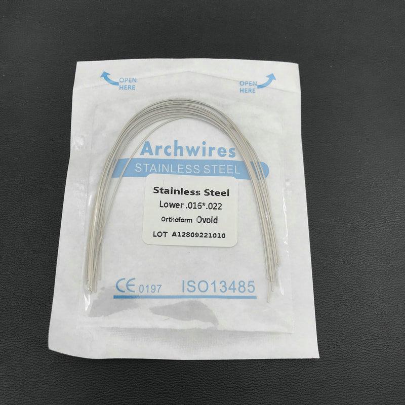 10 teile/paket Dental Kieferorthopädische Edelstahl Rechteckige Ovale Bogen Drähte