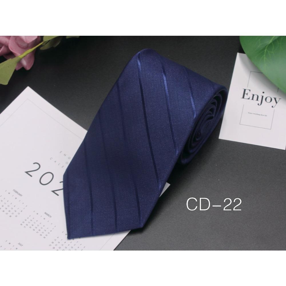 Men's Business Tie 8cm Professional Dress Interview Striped Tie Stylish Business-style Ties Navy Black Multi-colorTraditional Hand-knotted Design