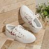 2025 New Embroidery Women Designer Casual Sports Shoes Flat White Shoes Spring Autumn New Low Top Breathable Board Shoes Women