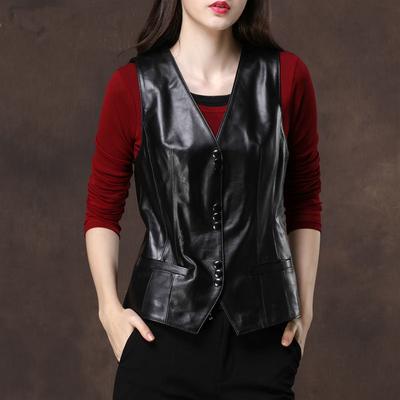 Primavera Autunno Nuovo Moda Donna Corto Finto PU Gilet Outwear Morbida Pelle Giacca Senza Maniche Gilet Abbigliamento Femminile Y18