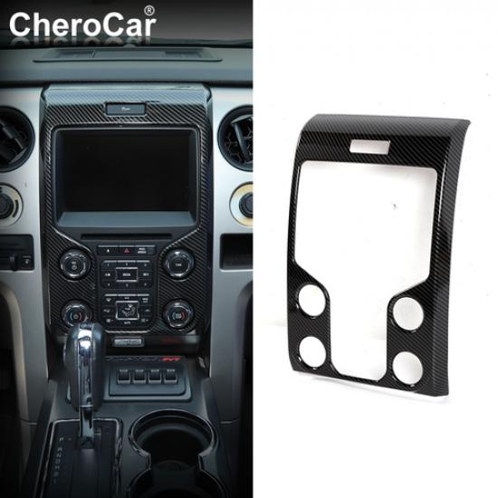Carbon Fiber Central Control Dashboard Panel Cover for 2013-14 Ford F150 Raptor