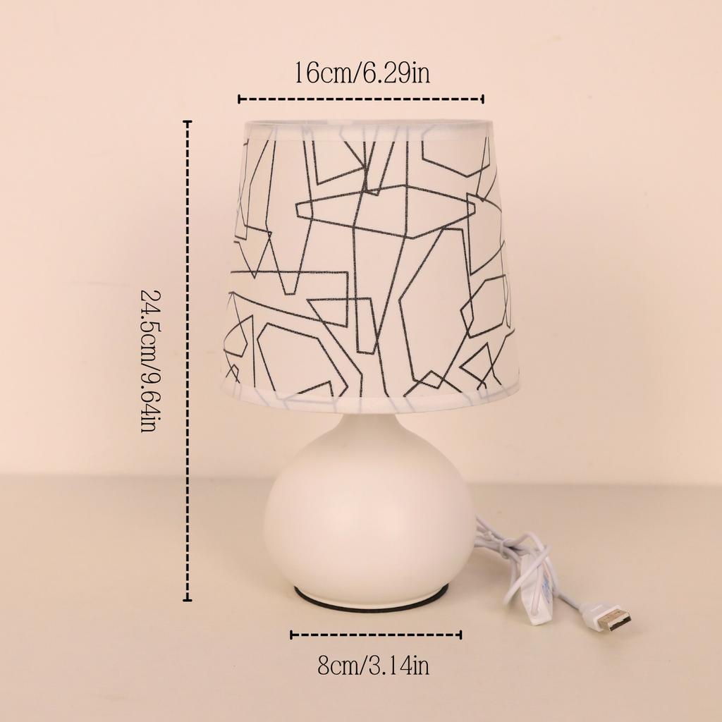 1pcHollow‑out Fabric Table Lamp, Spherical BaseRemote Dimmable Bedside & Desk Lamp, Retro Ins‑Style Night Light, Home Decor Gift