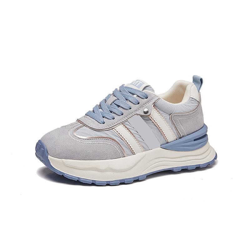 

Нові татові кросівки для жінок Модні спортивні однотонні кросівки на товстій підошві 35 синій