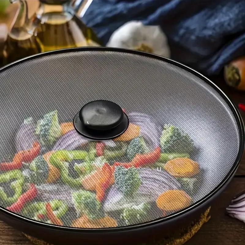 Splatter Guard - Heat-Resistant Mesh Cover, Prevents Splatters and Smoke Emissions, Keeps Food Fresh,Ideal Healthy Cooking Essential | Durable Netting