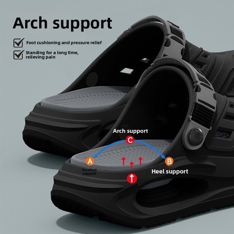 Pantofole Fresche Resistenti all'Usura Antiscivolo con Supporto per Arco Plantare Suola Morbida per Indossare Suola Spessa Traspiranti Anti Odore Scarpe Estive con Fori