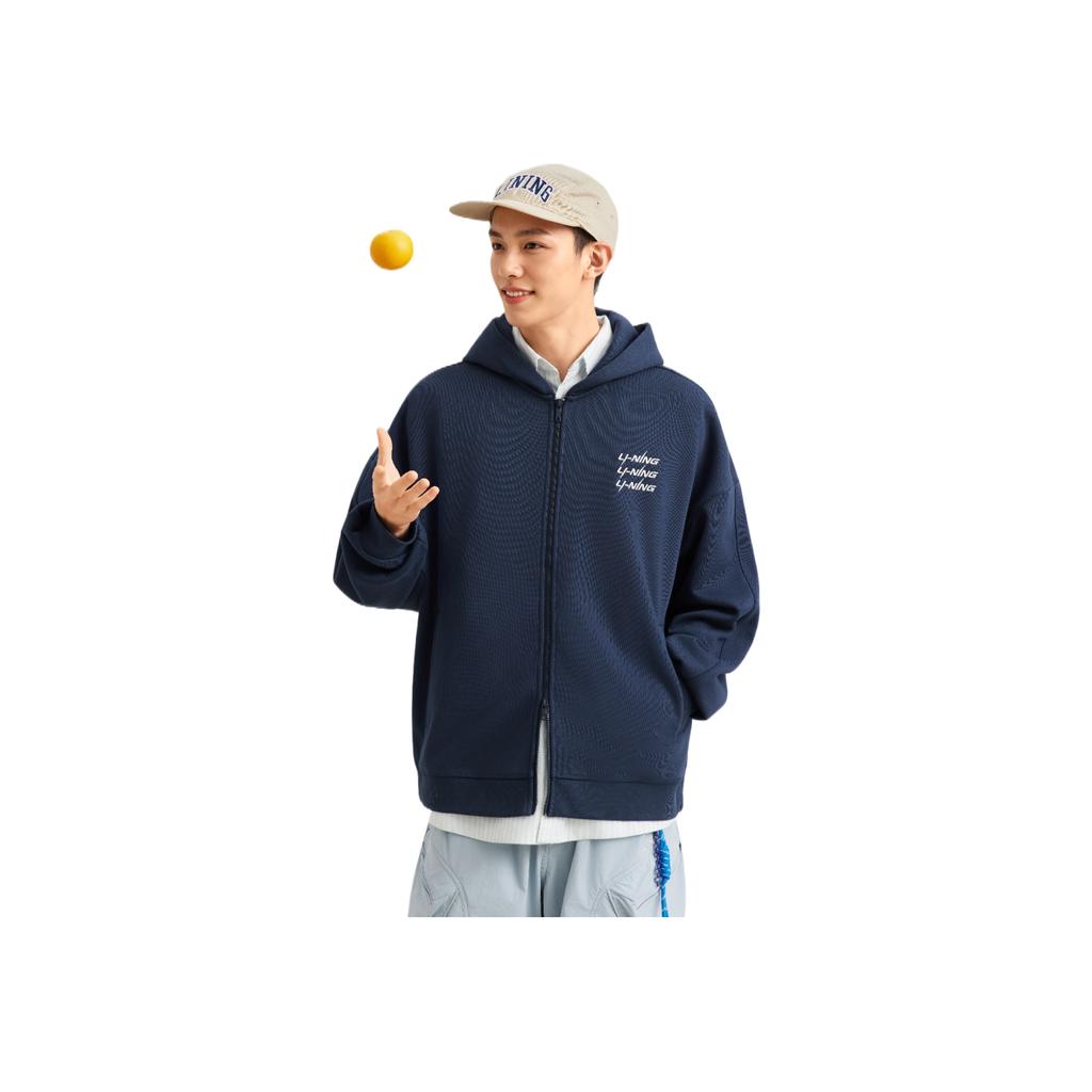 Li Ning Sports Lifestyle Series Hooded Letter Fleece Jacket Unisex Jacket AWDVC61-6