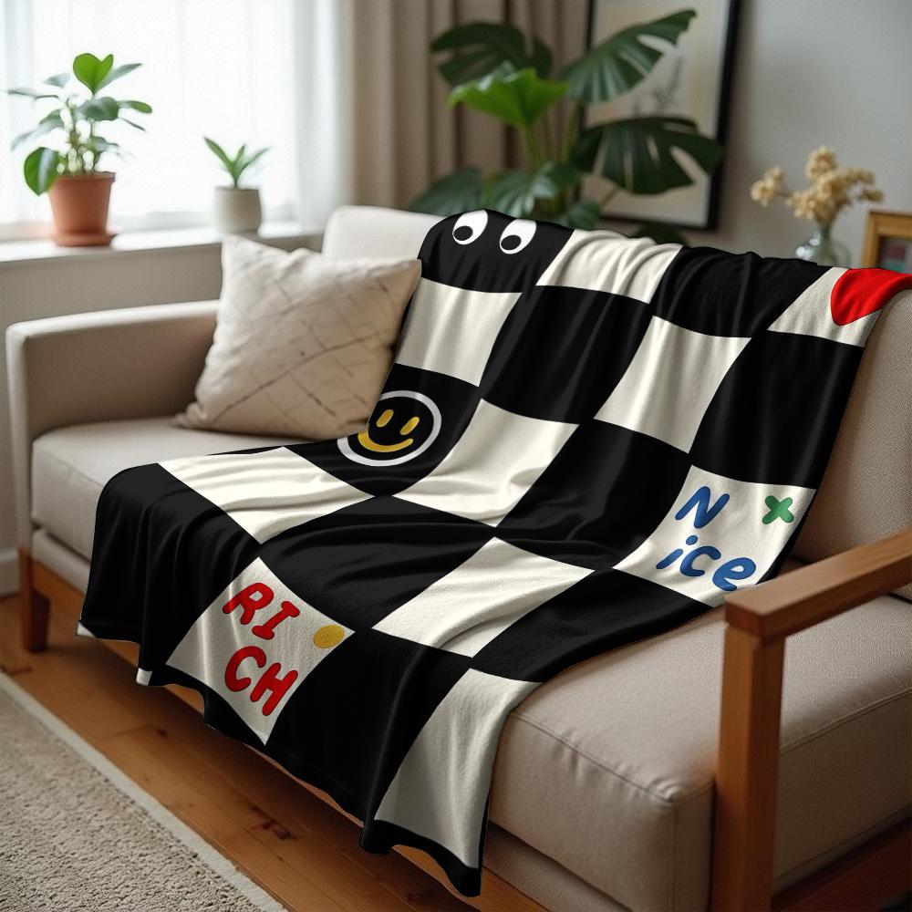 Rhinestone Star Anime Cartoon Flannel Blanket Soft Warm Throw for Bedroom Sofa Car Kids Holiday Gift