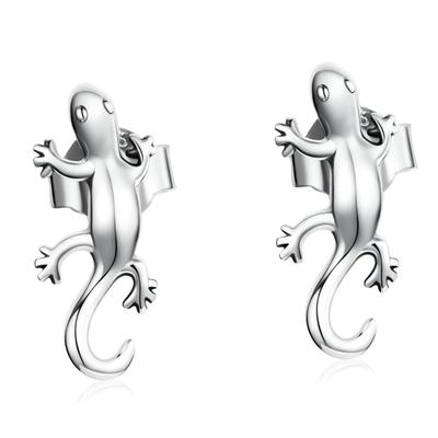 Lizard Silver Stud Earrings 925 Silver
